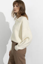 Henrietta Ivory Collared Sweater