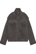 Workwear-style Stand-Collar Jacket