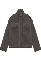 Workwear-style Stand-Collar Jacket
