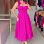 Bow backless dress mini