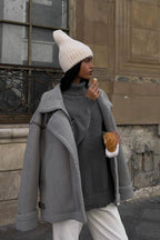 Sherpa Lined Motorcycle Style Coat