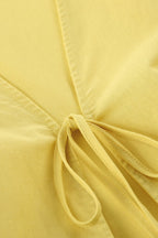 Resort Casual Cotton Linen Puff Sleeve Two Piece Skirt Set