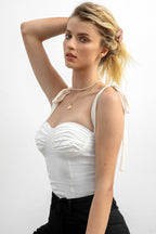 Breezy Days White Tank Top