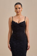 Backless Bodycon Maxi Lace Dress