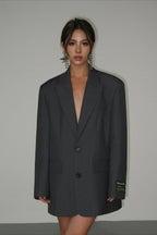 Retro Loose V-Neck Blazer
