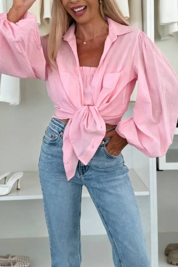 SHIRT WITH TOP  PINK