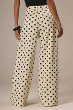 Polka Dot Loose Mid Rise Jeans