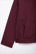 Burgundy Casual Zip Jacket