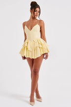 Spaghetti Strap Ruffle Party Dress