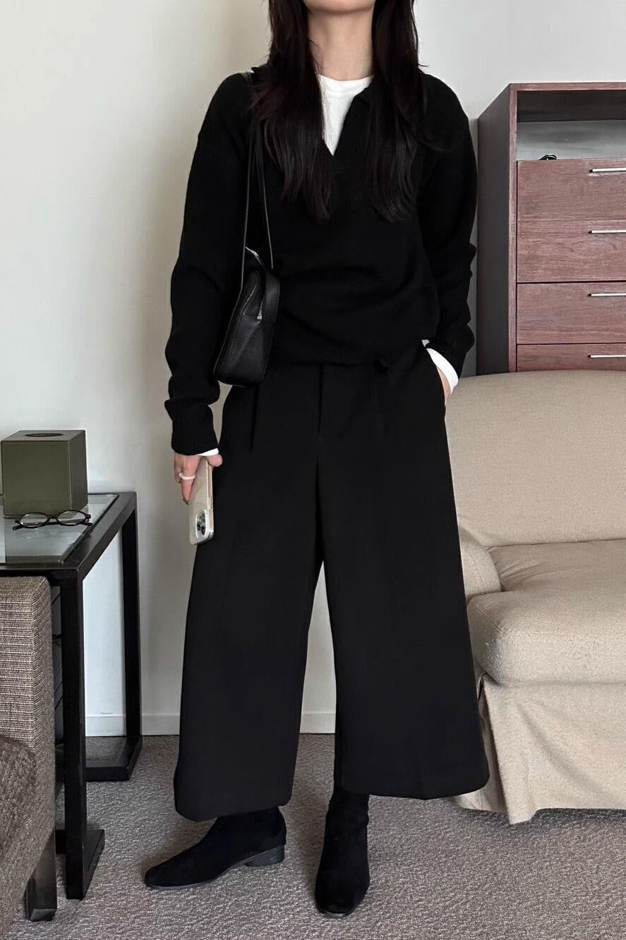 Slouchy Polo Style Sweater