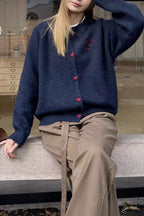 Vintage Loose Fit Round Neck Knit Sweater
