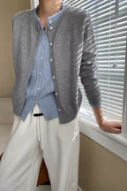 Contrast Panel Layering Cardigan