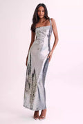 Backless Slim Spaghetti Strap Sequin Dress