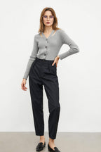 Grey Button-Up Cardigan