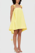 Floral Decor Loose Mini Dress
