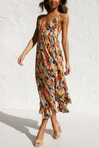 Edvige Minimalist Colorful Midi Dress Elevated Occasion Wear