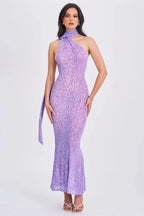 Fantoye Transparent Print Maxi Dress