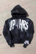 Bold Geometric Print Hoodie