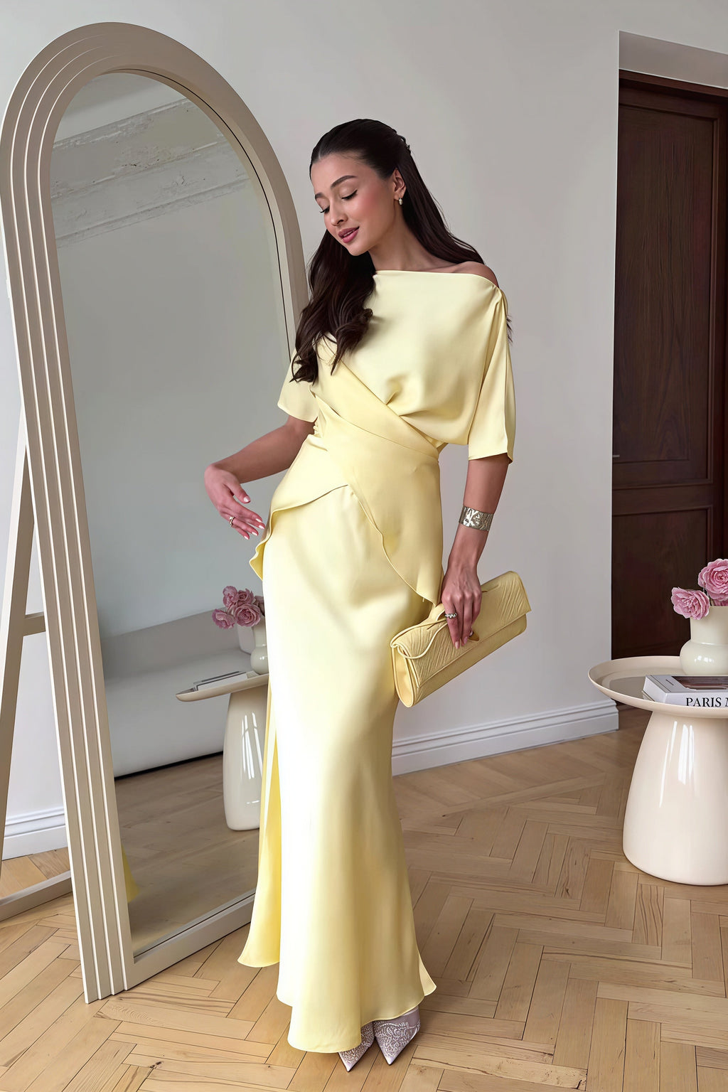 Flowy Elegant Short Sleeve  Skirt Set