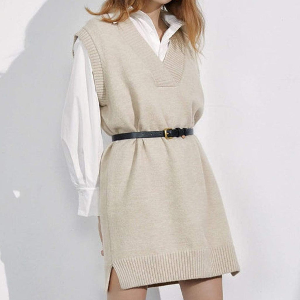 Essential Khaki Knit Vest