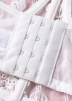 Celeste – Sheer White Lace Corset Lingerie Set