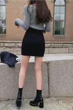 High Waist Pencil Mini Skirt