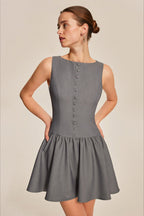 Elegant Ruffle A Line Work Dress