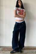 Street Vintage Distressed Flare Jeans