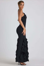 Bodycon Ruffle Hem Party Dress