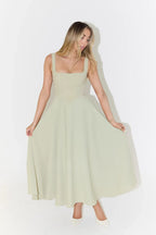 Yade High - Waisted Midi Dress