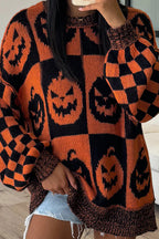 Halloween Casual Loose Crew Neck Sweater