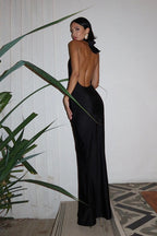 Sexy Backless Slit Maxi Dress