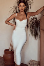 Spaghetti Strap Bandage Midi Dress