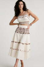 Bohemian vacation positioning printed beach women's suit, fringed w...