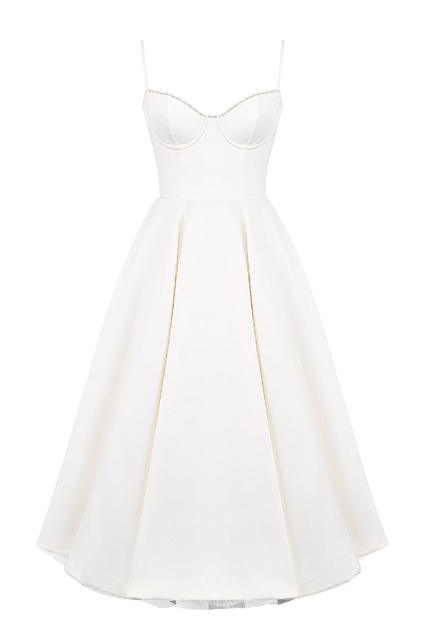 Lorraine Premium Strapless V Neck Sleeveless Tutu Maxi Dress Designer Edit