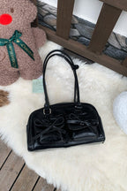 Bowknot Pillow Bowling Bag Chic Shoulder Underarm Tote Bag