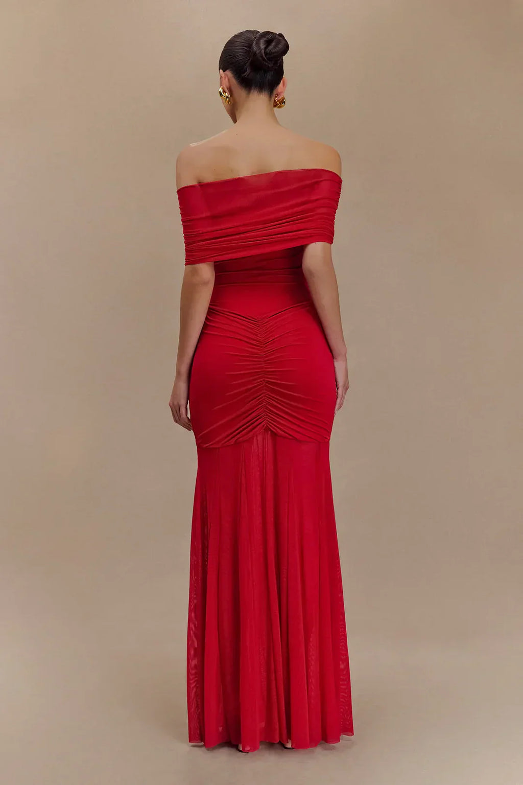 Piper - Off - Shoulder Pleated Maxi Dress