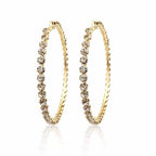 Acrylic Fancy Color Diamond Big Circle Diamond Earrings
