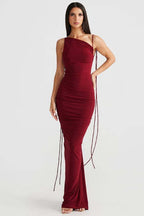 Solid Color Bodycon Slip Party Dress