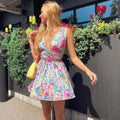 Fiorella Exclusive Summer Floral Skater Dress Evening Wear Edit