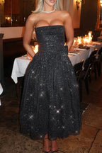 Kaylee Elevated Off Shoulder Backless Maxi Dress with Bow Chic Silhouette Collection