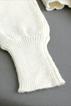 Long Sleeve Off Shoulder Slim Fit Knit Sweater Dress