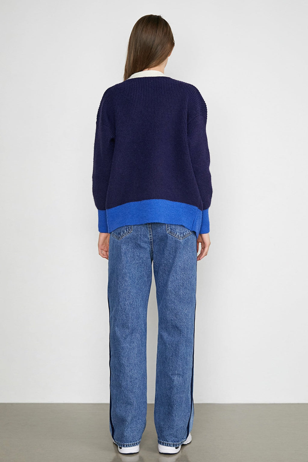 Daliyah Midnight Blue Contrast Cardigan