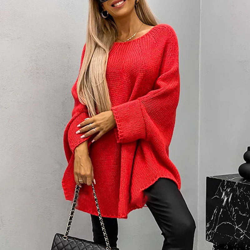 Elegant Knitted Cape Sweater