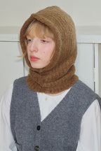 Solid Color Wool Blend Balaclava One-Piece Warm Knitted Hat