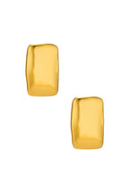 Metallic smooth rectangular earrings