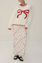 Rosalia Red Bows Knit Sweater