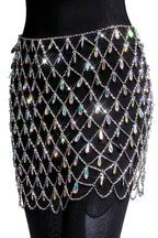 Sexy Hollow Colorful Sparkling Crystal Skirt