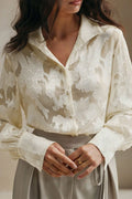 Embroidered Turtleneck Casual Spring-Summer Blouse