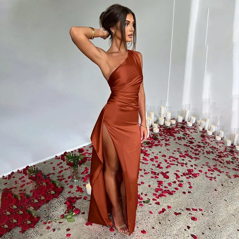 Josefina Exclusive Dress Bodycon Silk Maxi Chic Silhouette Collection